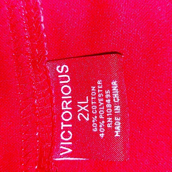 Red 2XL Baseball style shirt made by Victorious - Picture 2 of 2